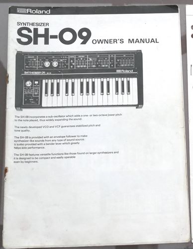 Roland-SH-09 Owner's Manual & service info